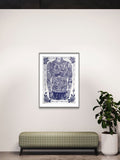 Mikkel Westrup Ballpoint Pen Poster 1 (male front) 70x100cm Blue