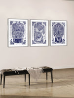 Mikkel Westrup Ballpoint pen posters 70x100cm Blue Bundle