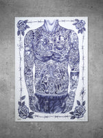 Mikkel Westrup Ballpoint Pen Poster 1 (male front) 70x100cm Blue