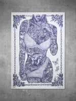 Mikkel Westrup Ballpoint Pen Poster 2 (female front) 70x100cm Blue