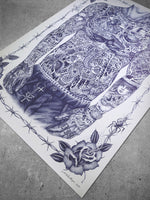 Mikkel Westrup Ballpoint Pen Poster 1 (male front) 70x100cm Blue