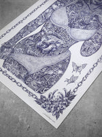 Mikkel Westrup Ballpoint Pen Poster 2 (female front) 70x100cm Blue