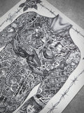 Mikkel Westrup Ballpoint Pen Poster 1 (male front) 70x100cm Charcoal